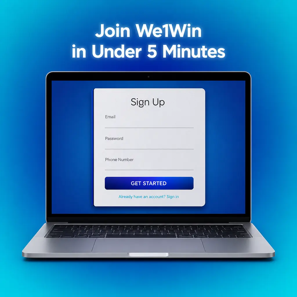 We1Win registration steps: sign up, verify OTP, complete profile, deposit, and claim your welcome bonus in minutes.