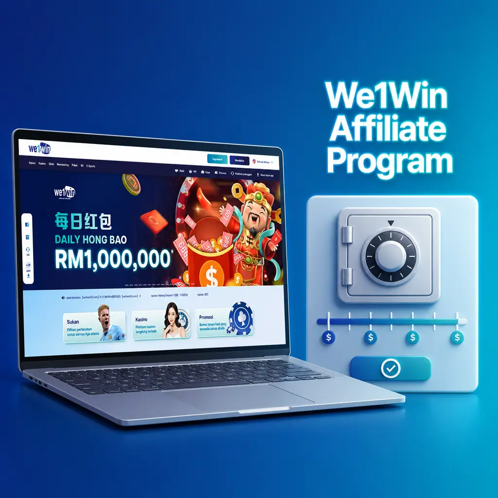 We1Win Affiliate Program offering up to 45% revenue share commission on referred players